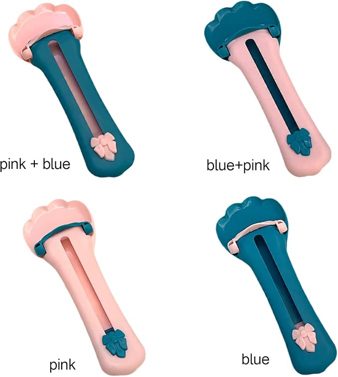 Cat Claw Shaped Cat Strip Squeeze Spoon, Delectables Lickable Cat Treats Spoon, Wet Treat Cat Feeder Spoon Treat Squeeze Spoon for Lickable Wet Cat Treats Liquid Snack Feeding (Pink)