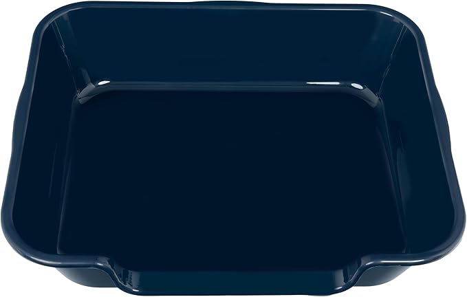 2 Pack Extra Large Dog Litter Box Pan Tray (ABS Material), Low Entry Jumbo Senior Litter Boxes for Multiple Kitten Big Cats, Pet Safe Indoor Dog Potty (Dark Blue, 24" L x 21" W)