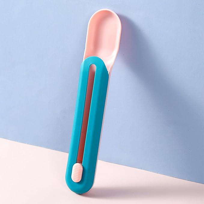Pet Feeder Cat Strip Squeeze Spoon, Cat Wet Treats Dispense, Multi Functional Pet Spoons Cat Feeder,Cat Wet Food Spoon Feeding Pet Food Spoon Cat Snack Spoon for Lickable Wet Cat Pet Liquid(Blue)