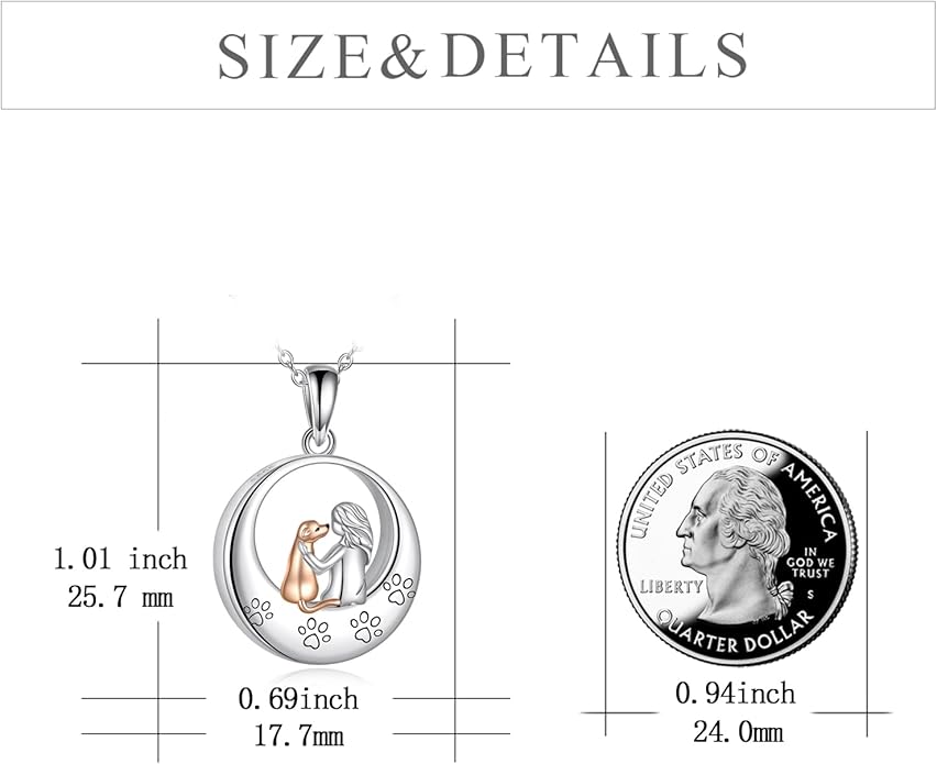 TIGER RIDER Sterling Silver Dog/Cat Urn Necklace for Ashes Dog/Cat Memorial Keepsake Cremation Jewelry Gifts for Women Pet Lovers