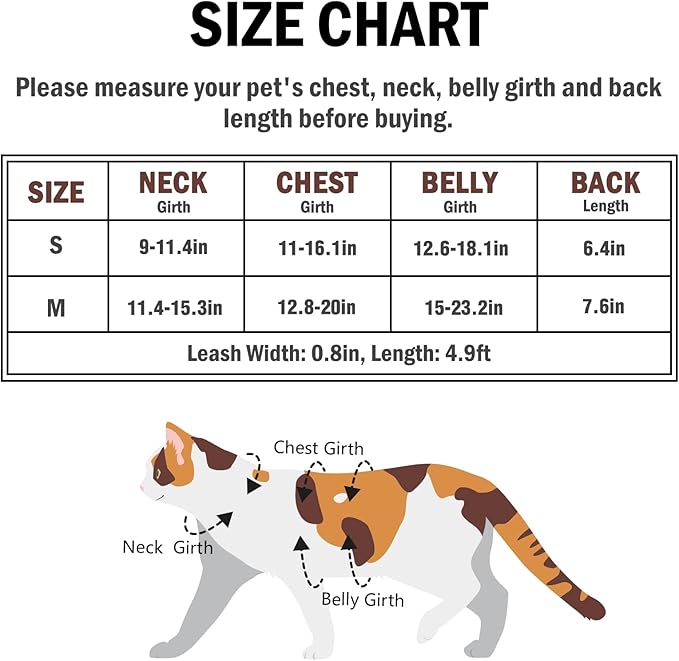 PUPTECK Cat Harness and Leash Set Escape Proof for Walking, Breathable Mash Vest Adjustable Harness for Cats Puppy Small Animals, Reflective at Night, Purple Small