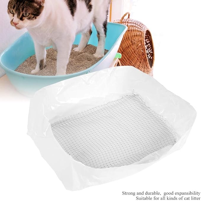 10Pcs Cat Litter Box, Liners Super Strong Cat Sand Sifter Bag Puppy Kitty Kitten Pan Liner Reusable Cat Litter Tray Sifter Bag