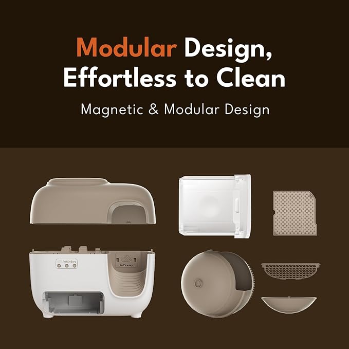 (2025 Premium Version with Mini Mesh) Snow+ Automatic Cat Litter Box Self Cleaning Litter Box - Less Smell, Minimal Tracking, Easiest Setup & Cleanup with 7-Stage Safety Protection
