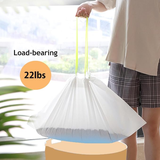 120 Count Cat Litter box Liners, Compatible with Automatic Thick Drawstring Heavy Duty Replacement Waste Trash Bags -20.5" x 17.7"