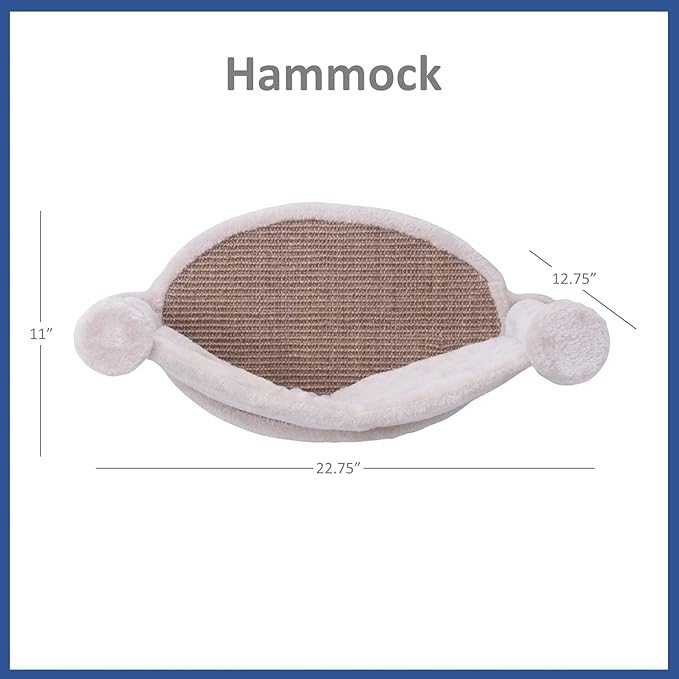 TRIXIE Wall Mounted Cat Lounge Set, Hammock and Condo with Two Steps, Cat Furniture, Scratching Post, Brown