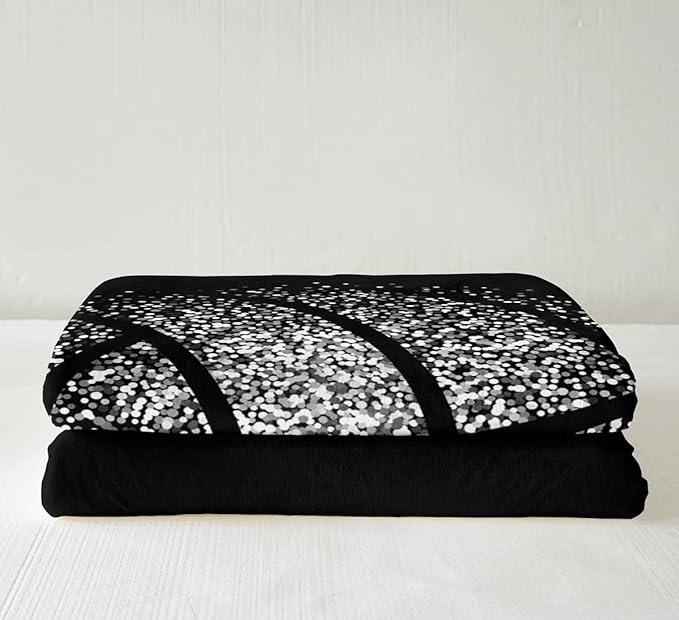 Erosebridal Kids Volleyball Sherpa Blanket Personalized Throw Blanket 90"x90" Black Modern Unisex Kids Sports Blanket