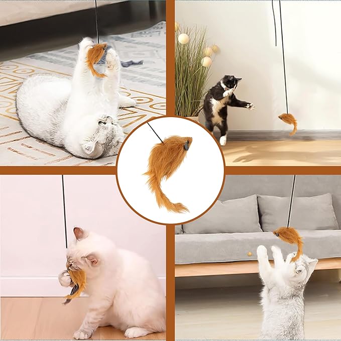 SPOT Ethical A-Door-Able Bouncing Mouse Cat Toy , Assorted Colors,Medium Breeds