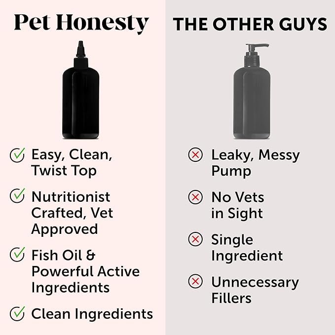 Pet Honesty Dog Multivitamin Supplement with Salmon Oil for Dogs - Allergy Itch Relief, Digestion, Skin & Coat Health, Liquid Supplement - Dog Food Topper Bone Broth with Prebiotics (12 oz)