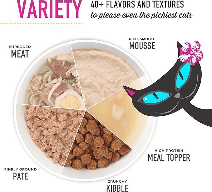 Tiki Cat Born Carnivore Broths Wet Cat Food Topper, Variety Pack 1.3 oz. Pouch (24 Count)
