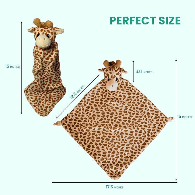 Security Blanket – Unisex Loveys for Babies – Toddler Soft Baby Security Blanket, Stuffed Animal Security Blanket 18 Inch (Giraffe)