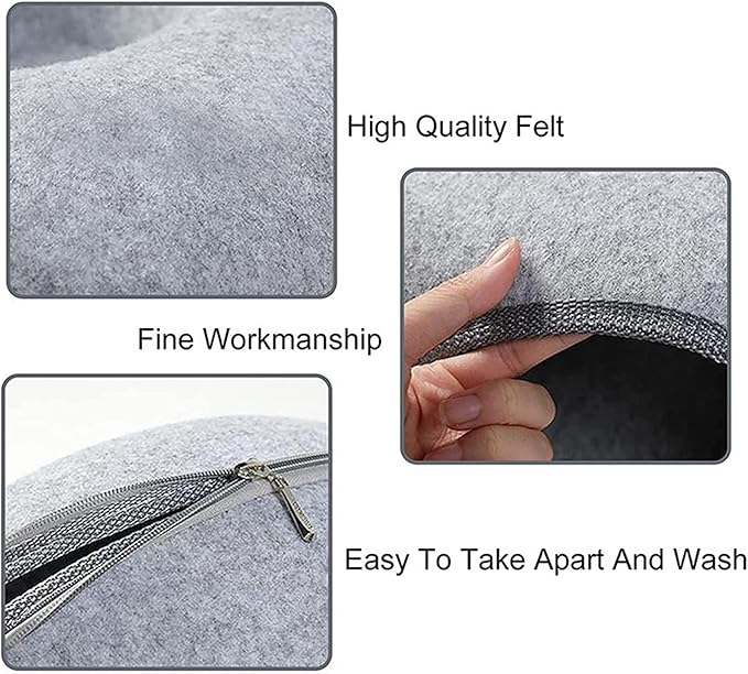 Cat tunnel bed, Removable Cat Nest, Felt cat donut, Felt Tunnel Cat Nest, Four Seasons Available cat nest, Semi-Closed Washable Cat Tunnel Nest Detachable Beds for Puppies, Kittens