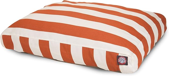 Majestic Pet Rectangle Large Dog Bed Washable – Non Slip Comfy Pet Bed – Dog Crate Bed with Removable Washable Cover – Dog Kennel Bed for Sleeping - Dog Bed X-Large Breed 50x42x5 Inch – Burnt Orange