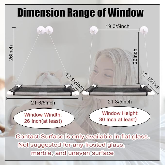 ZALALOVA Cat Perch, Cat Window Seat Large Sturdy Cat Bed Fleece Blanket 2024 Latest Screw Suction Cups Cat Resting with Blanket(Brown)