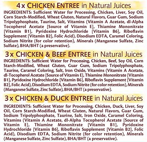 WHISKAS PURRFECTLY Chicken Variety Pack Wet Adult Cat Food 3 Ounces (Four 10-Count Boxes)
