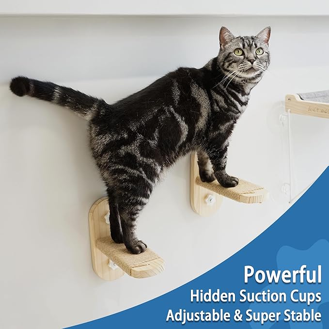 PETKARAY Cat Window Shelf, Original Cat Window Perch Stairs, Durable Cat Seat for Window Sill, Sturdy Window Step for Indoor Cats