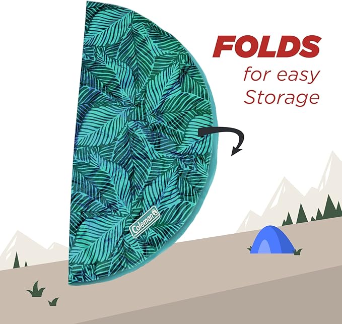 Coleman Round Reversible Cooling Pet Mat, Large, 36", Navy and Teal