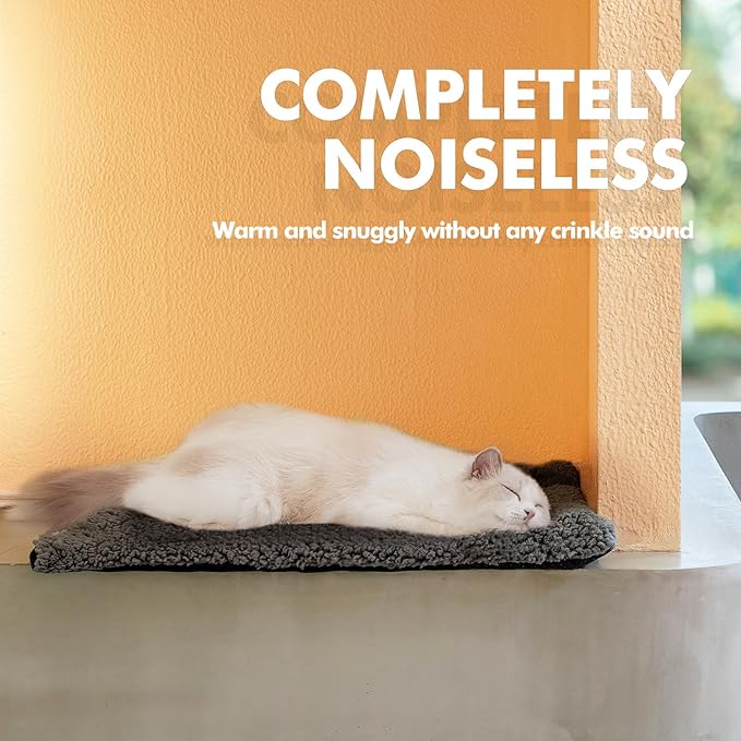 Self Warming Cat Bed Self Heating Cat Dog Mat 29.1 x 18.9 inch Extra Warm Thermal Pet Pad for Indoor Outdoor Pets with Removable Cover Non-Slip Bottom Washable