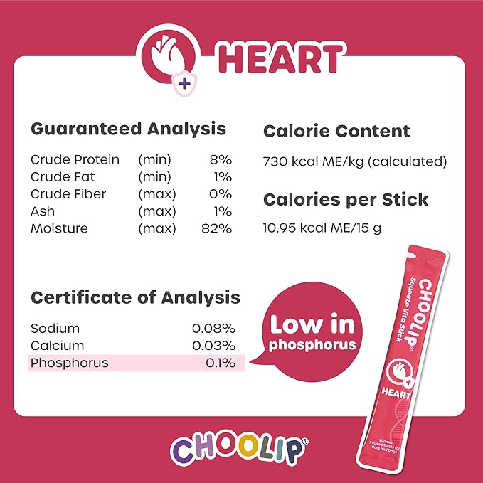Squeeze Vita Stick Lickable Treats for Dogs & Cats. 49 Heart Support Sticks with Essential multivitamins. Soft and Tasty Paste for All Life Stages, Supporting Heart Health