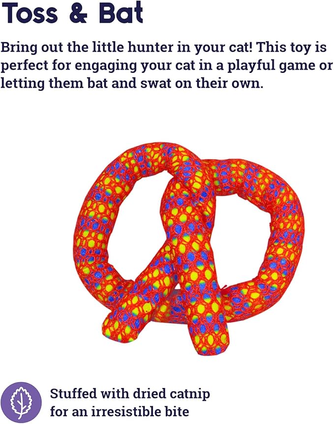 Catstages Catnip Plaque Away Pretzel Dental Cat Chew Toy