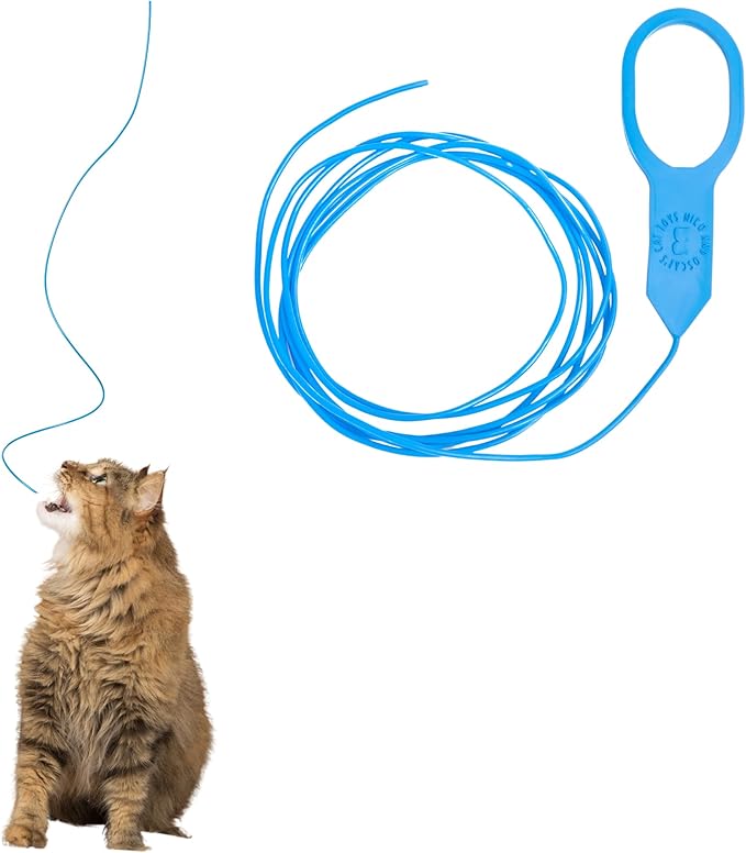 Niko and Oscar's Cat Toys | The Blue String | Cat String Toy | (1-Pack, Original, Blue)