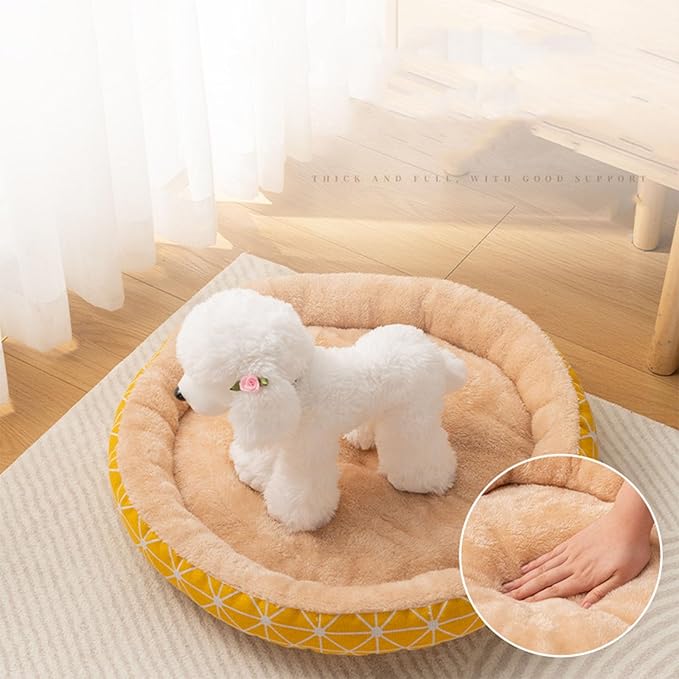 GeRRiT Universal Cat Bed Pet Mat Dog Bed Dog House Pad Round Nest Warm Pet Nest,M(18x18x4)