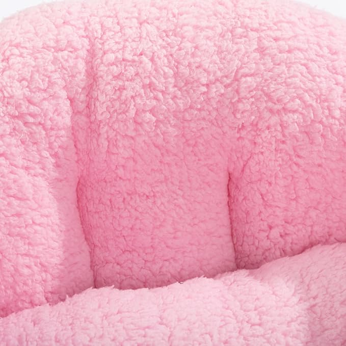 Hollypet Sherpa Fleece Dog Bed, Self-Warming Pet Bed for Small-Sized Dogs Cats Sleeping Bag Cushion, Rectangular Pet Bed, Pink