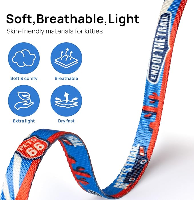 Cat Harness and Leash Set, Adjustable Cat Harness Escape Proof, Comfortable Walking Travel Kitten Harness for Small Medium Large Cats (Trail 66)