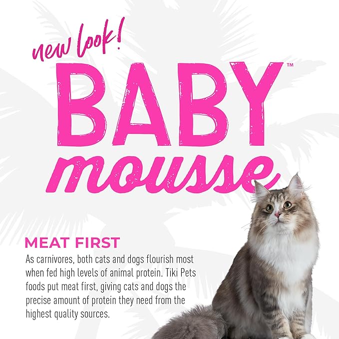 Tiki Cat Baby, Chicken and Chicken Liver, Grain-Free and Nutrient Rich, Wet Cat Food for Kittens 4 Weeks+, 2.4 oz. Pouch (Pack of 12)