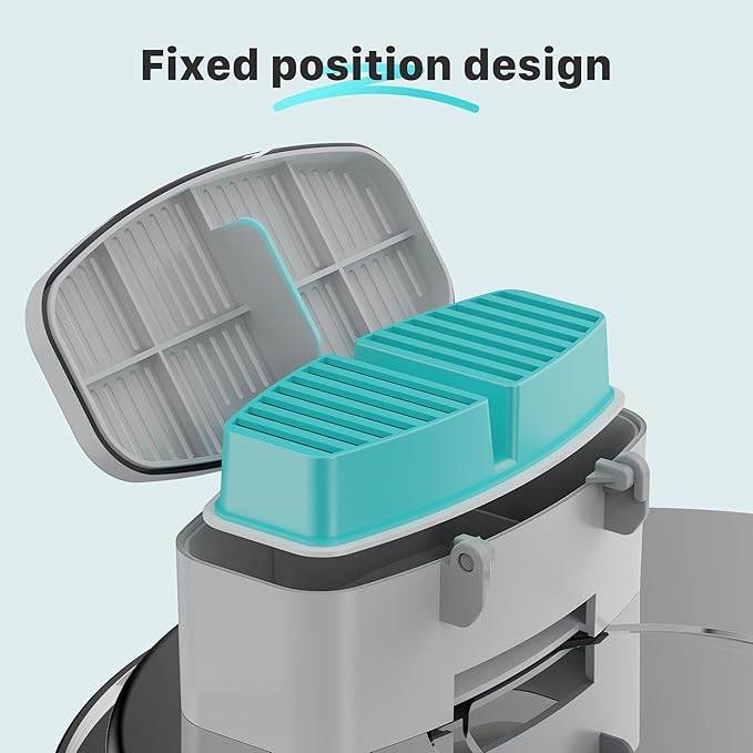 24 Cat Water Fountain Filters, 12 Pieces of Filters + 12 Pieces Sponges of Cat Fountain, Filter Loose Hair (Sponges), Triple Filtration (Filters), Suitable for “B0CL4WMX6Z” & ”B0CLGPCNHN”