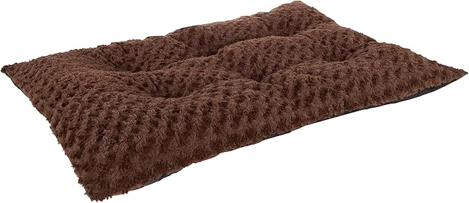PETMAKER Pet Bed - Medium Dog Pad with Faux Fur Sleep Surface and Non-Slip Bottom - for Kennels, Crates, and Hardwood Floors (Chocolate Brown)