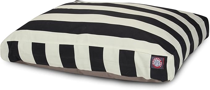 Majestic Pet Rectangle Large Dog Bed Washable – Non Slip Comfy Pet Bed – Dog Crate Bed with Removable Washable Cover – Dog Kennel Bed for Sleeping - Dog Bed X-Large Breed 50x42x5 Inch – Black