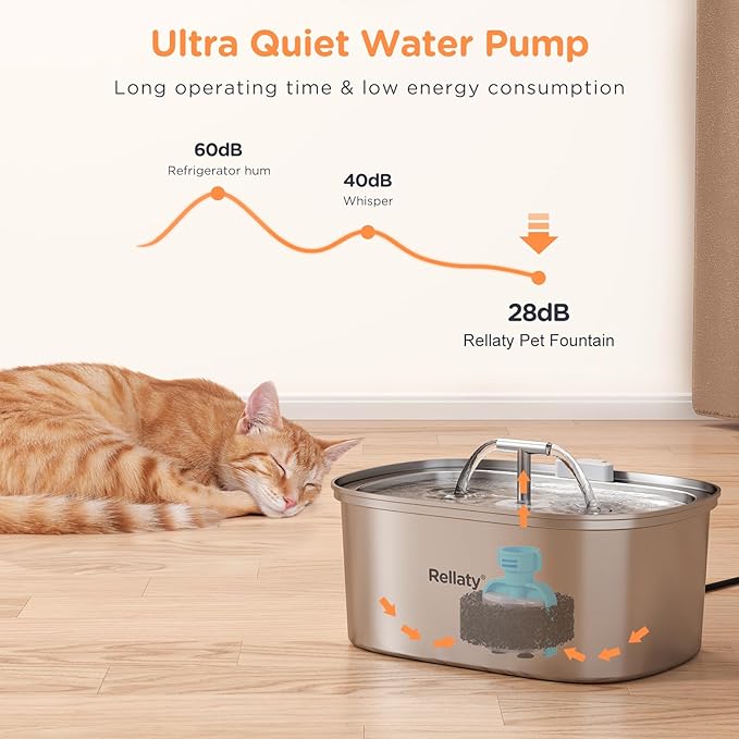 Cat Water Fountain Stainless Steel 2 Pack