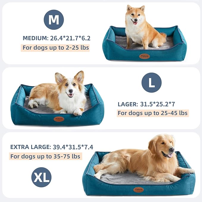 Orthopedic Dog Beds for Medium Large Dogs, Durable Egg Crate Foam Sofa Dog Bed wit Washable Removable Cover,Waterproof Lining and Nonskid Bottom,Pet Bed for Medium Dogs