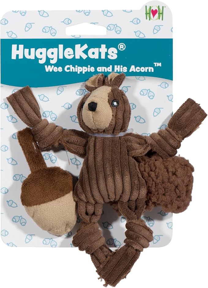 HuggleHounds Cat Mouse Toys - Interactive & Stimulating Cat Toy with Cat Nip Infused - Feather Mice Toy for Indoor Cats | HuggleKats Wee Chippie