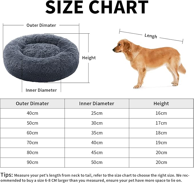 Small Cat Bed for Indoor Cats, Self-Warming Donut Kitty Bed for Small Cats Keeping Warm, Washable Pet Bed with Anti Slip Base, Khaki 20‘’