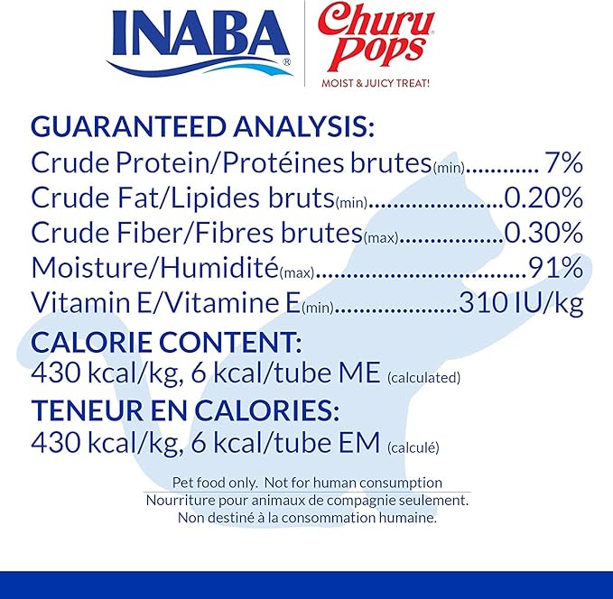INABA Churu Pops Moist and Chewy Cat Treat Tuna Recipe 4 Tubes