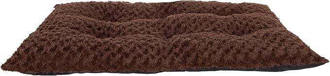 PETMAKER Pet Bed - Medium Dog Pad with Faux Fur Sleep Surface and Non-Slip Bottom - for Kennels, Crates, and Hardwood Floors (Chocolate Brown)
