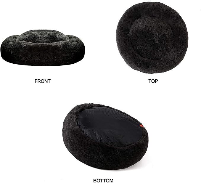 JEMA Calming Small Dog Beds for Small Dogs,Washable Donut Cuddler Pet Bed Cushions,Durable & Cozy Soft Dog Bed with Removable Pad 22 Inch
