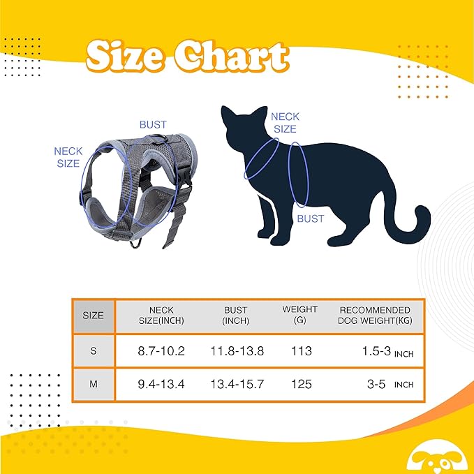 PetnBeyond Kitten Harness and Leash Set - Secure, Comfortable Control with Breathable Mesh Jacket - Adjustable Vest for Safe Walks with Reflective Strips - Kitty Escape Proof Kit (Small, Pink)