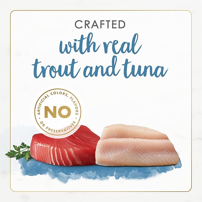 Purina Fancy Feast Grain Free Wet Cat Food Pate Gourmet Naturals Trout and Tuna Recipe - (Pack of 12) 3 oz. Cans