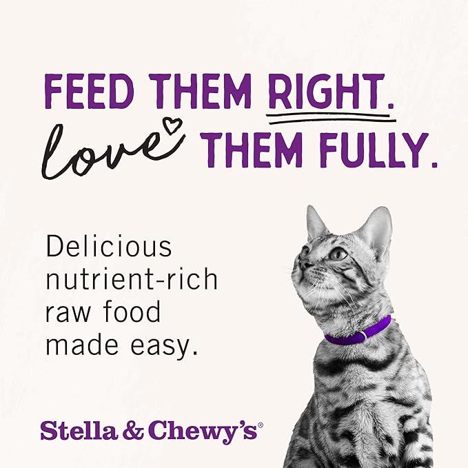 Stella & Chewy's Freeze-Dried Raw Cat Dinner Morsels – Grain Free, Protein Rich Cat & Kitten Food – Absolutely Rabbit Recipe – 3.5 oz Bag