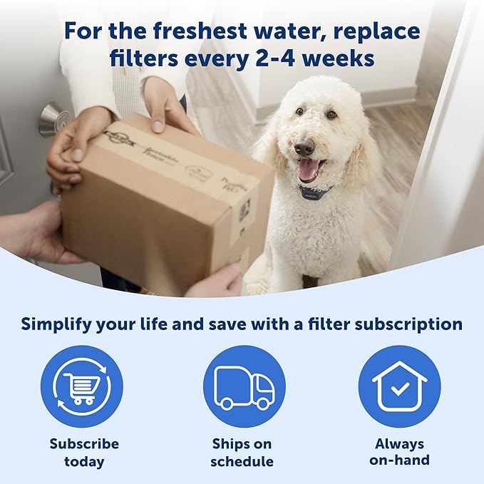PetSafe Ion-X Cat and Dog Fountain Filters, 4-Pack, Dual Filtration for Cleaner and Fresher Water, Replacement Water Fountain Filter for PetSafe Outlast Pumpless Pet and Viva Pet Water Fountains