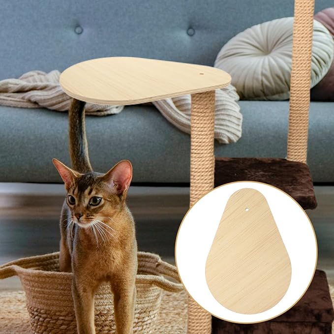 POPETPOP Wall Cat Climbing Shelf Wood Cat Perch Jumping Board Replacement Wall Mounted Ladder for Sleeping Scracthing and Excercising Style 1