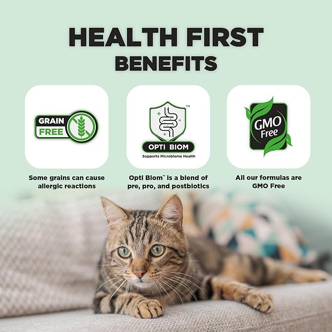Nature's HUG Dry Cat Food, for Adult-All Breeds, 10 lb. Bag, Just Like Chicken Recipe, Grain Free & Hypoallergenic, Supports Microbiome Health, Sustainable Complete Protein & Balanced Nutrition