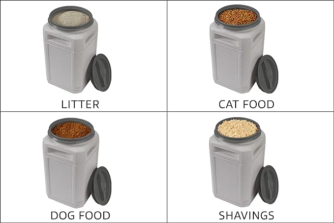 Mighty Tuff 13 Gallon/up to 54 Pound Pet Food Storage Container with Airtight Lid and Built-In Handles for Easy Transport, BPA Free, Made for Durable and Versatile Storage