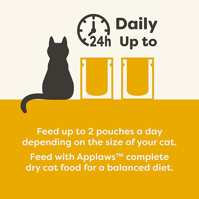 Applaws Natural Bone Broth Wet Cat Food Topper, Limited Ingredient Bone Broth for Cats, Wet Food Topper for Cats with No Artificials, Chicken Breast Bone Broth Topper (12 x 3oz Spout Pouches)