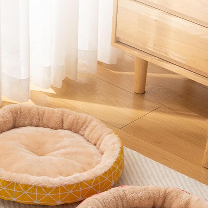 GeRRiT Universal Cat Bed Pet Mat Dog Bed Dog House Pad Round Nest Warm Pet Nest,L(20x20x4)