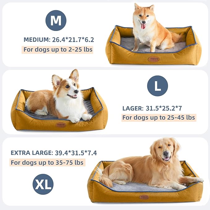Orthopedic Dog Beds for Medium Large Dogs, Durable Egg Crate Foam Sofa Dog Bed wit Washable Removable Cover,Waterproof Lining and Nonskid Bottom,Pet Bed for Medium Dogs