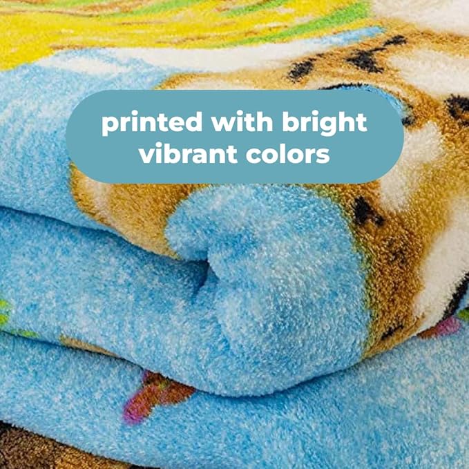 Dawhud Direct Selfie Kitten and Puppy Fleece Blanket - Queen Size Super Soft Plush Cat and Dog Throw Blanket, Cat and Dog Bed Blanket - 50" x 60"