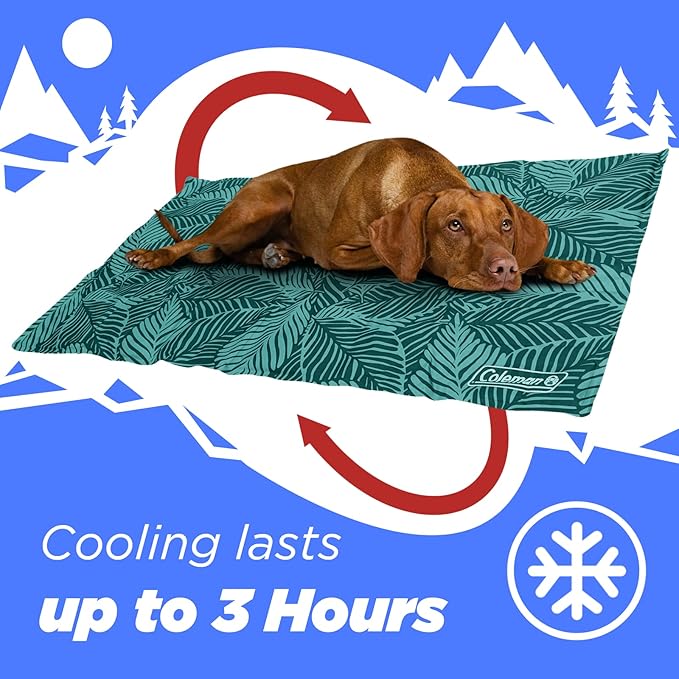 Coleman Reversible Cooling Pet Mat, Extra Large, 24" x 36", Navy and Teal